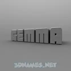 gemma in Solid Grey style - 3D name wallpaper