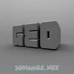 geo in Solid Grey style - 3D name wallpaper