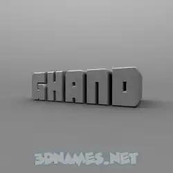 ghand in Solid Grey style - 3D name wallpaper