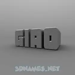 giao in Solid Grey style - 3D name wallpaper