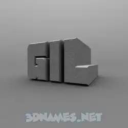 gil in Solid Grey style - 3D name wallpaper