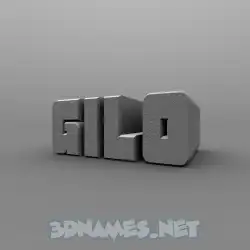 gilo in Solid Grey style - 3D name wallpaper