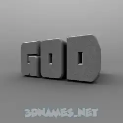 god in Solid Grey style - 3D name wallpaper