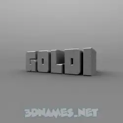 goldi in Solid Grey style - 3D name wallpaper