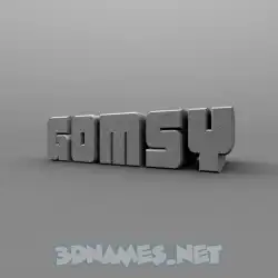 gomsy in Solid Grey style - 3D name wallpaper