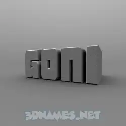 goni in Solid Grey style - 3D name wallpaper