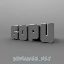 gopu in Solid Grey style - 3D name wallpaper