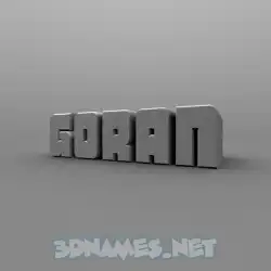 goran in Solid Grey style - 3D name wallpaper