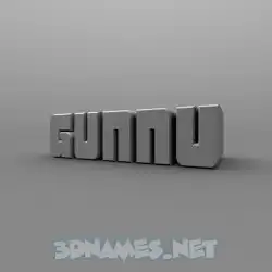 gunnu in Solid Grey style - 3D name wallpaper