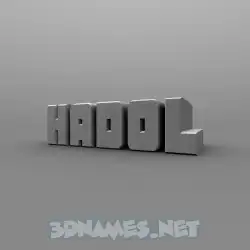 hadol in Solid Grey style - 3D name wallpaper