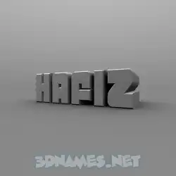 hafiz in Solid Grey style - 3D name wallpaper
