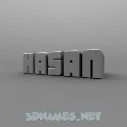 hasan in Solid Grey style - 3D name wallpaper