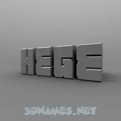 hege in Solid Grey style - 3D name wallpaper