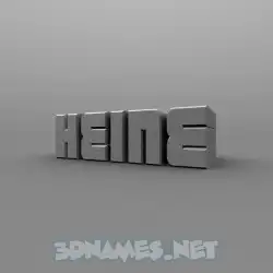 heine in Solid Grey style - 3D name wallpaper