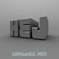 hej in Solid Grey style - 3D name wallpaper