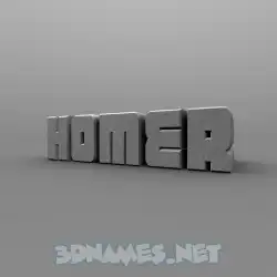 homer in Solid Grey style - 3D name wallpaper