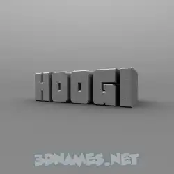 hoogi in Solid Grey style - 3D name wallpaper