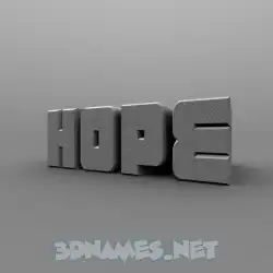 hope in Solid Grey style - 3D name wallpaper