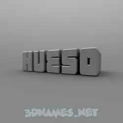 hueso in Solid Grey style - 3D name wallpaper