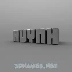 huynh in Solid Grey style - 3D name wallpaper