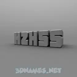 hzhss in Solid Grey style - 3D name wallpaper