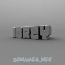 ibrey in Solid Grey style - 3D name wallpaper