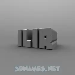 ilir in Solid Grey style - 3D name wallpaper