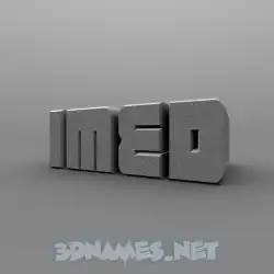 imed in Solid Grey style - 3D name wallpaper