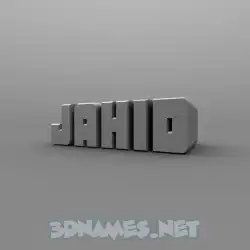 jahid in Solid Grey style - 3D name wallpaper