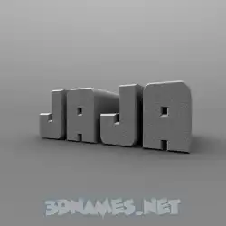 jaja in Solid Grey style - 3D name wallpaper