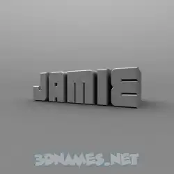 jamie in Solid Grey style - 3D name wallpaper