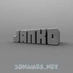 janko in Solid Grey style - 3D name wallpaper
