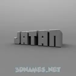 jatan in Solid Grey style - 3D name wallpaper