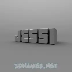 jessi in Solid Grey style - 3D name wallpaper