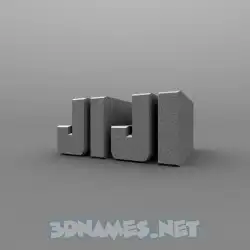 jiji in Solid Grey style - 3D name wallpaper