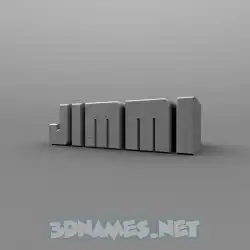 jimmi in Solid Grey style - 3D name wallpaper