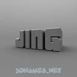 jing in Solid Grey style - 3D name wallpaper