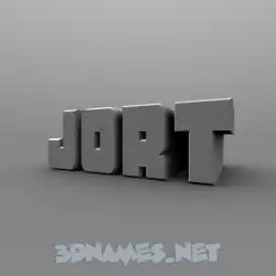 jort in Solid Grey style - 3D name wallpaper