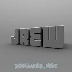 jrew in Solid Grey style - 3D name wallpaper