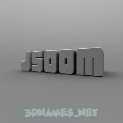 jsoom in Solid Grey style - 3D name wallpaper
