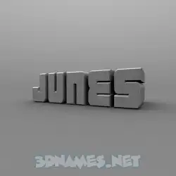 junes in Solid Grey style - 3D name wallpaper