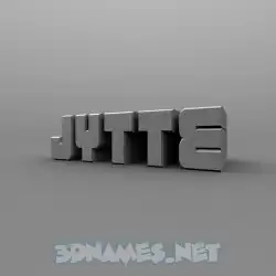 jytte in Solid Grey style - 3D name wallpaper