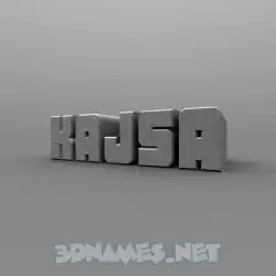 kajsa in Solid Grey style - 3D name wallpaper