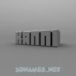 kanni in Solid Grey style - 3D name wallpaper