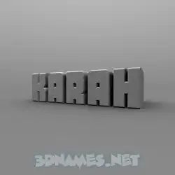 karah in Solid Grey style - 3D name wallpaper