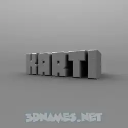 karti in Solid Grey style - 3D name wallpaper
