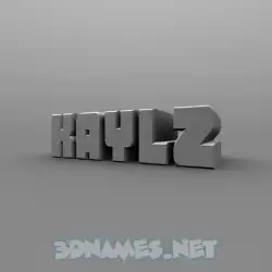 kaylz in Solid Grey style - 3D name wallpaper