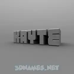 kayte in Solid Grey style - 3D name wallpaper