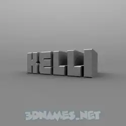 kelli in Solid Grey style - 3D name wallpaper