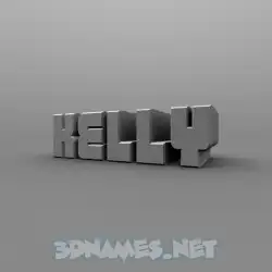 kelly in Solid Grey style - 3D name wallpaper